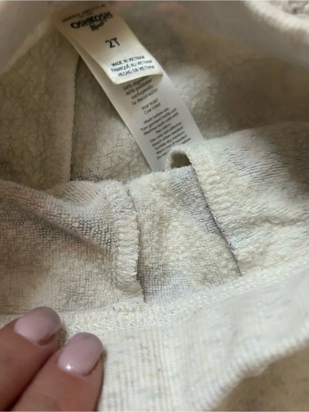 OshKosh B'gosh and Carter’s Cream Butterfly Jogger Set  2T